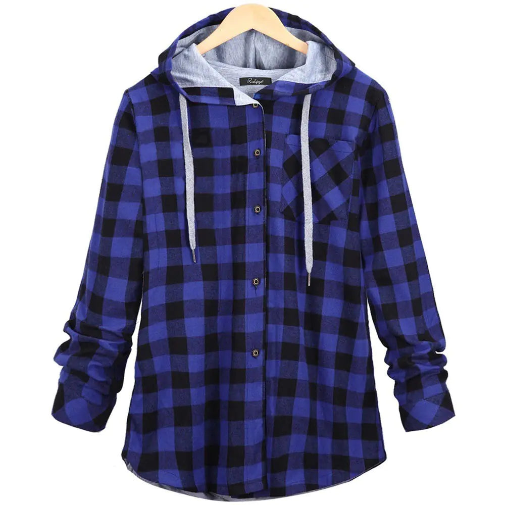 Cozy Casual Checkered Hooded Sweater
